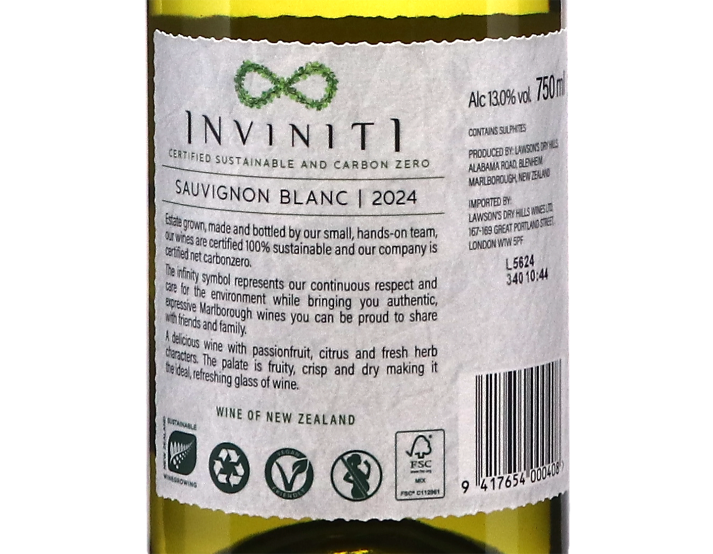 Inviniti Marlborough Sauvignon Blanc 2024