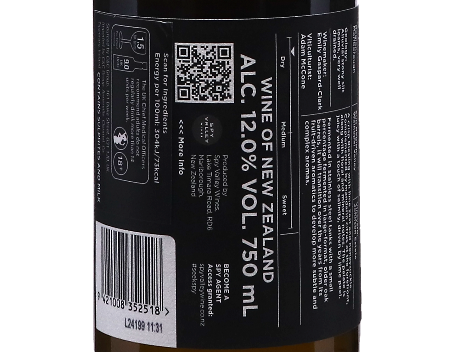Spy Valley Marlborough Riesling 2024