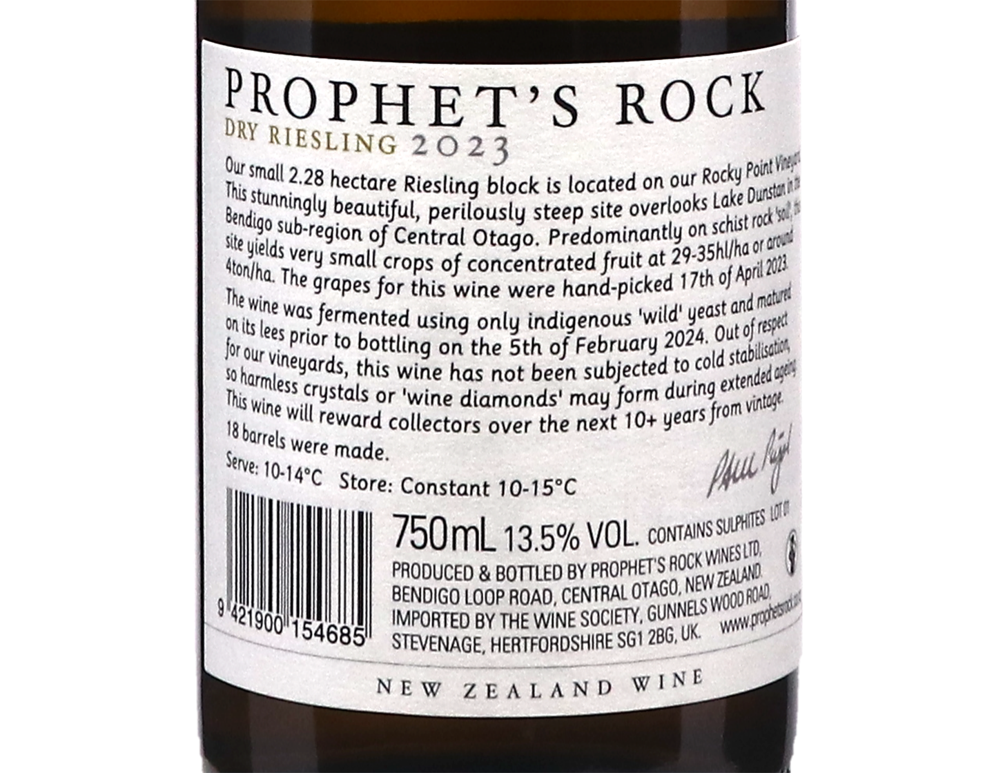Prophet's Rock Central Otago Riesling 2023