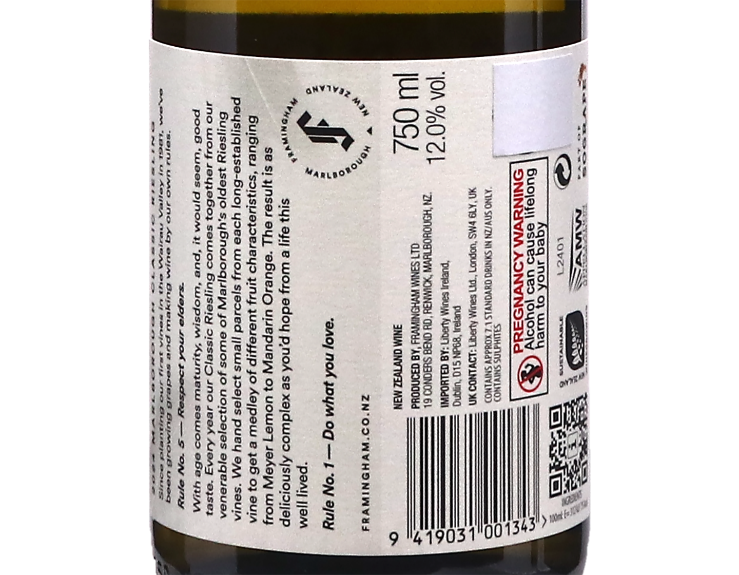 Framingham Classic Marlborough Riesling 2024