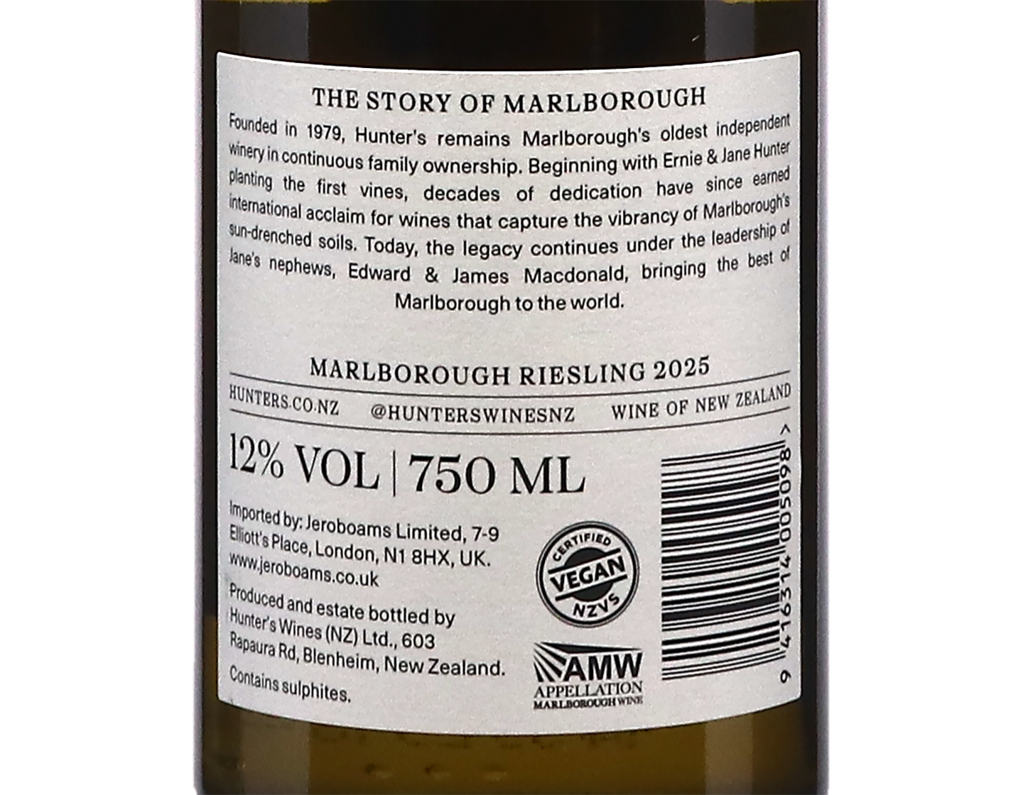 Hunter's Marlborough Riesling 2025