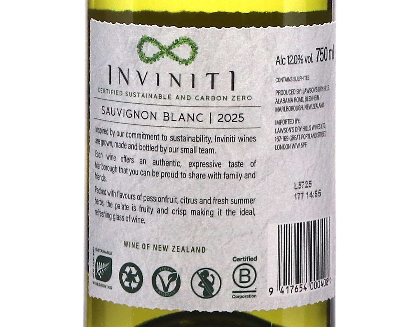 Inviniti Marlborough Sauvignon Blanc 2025