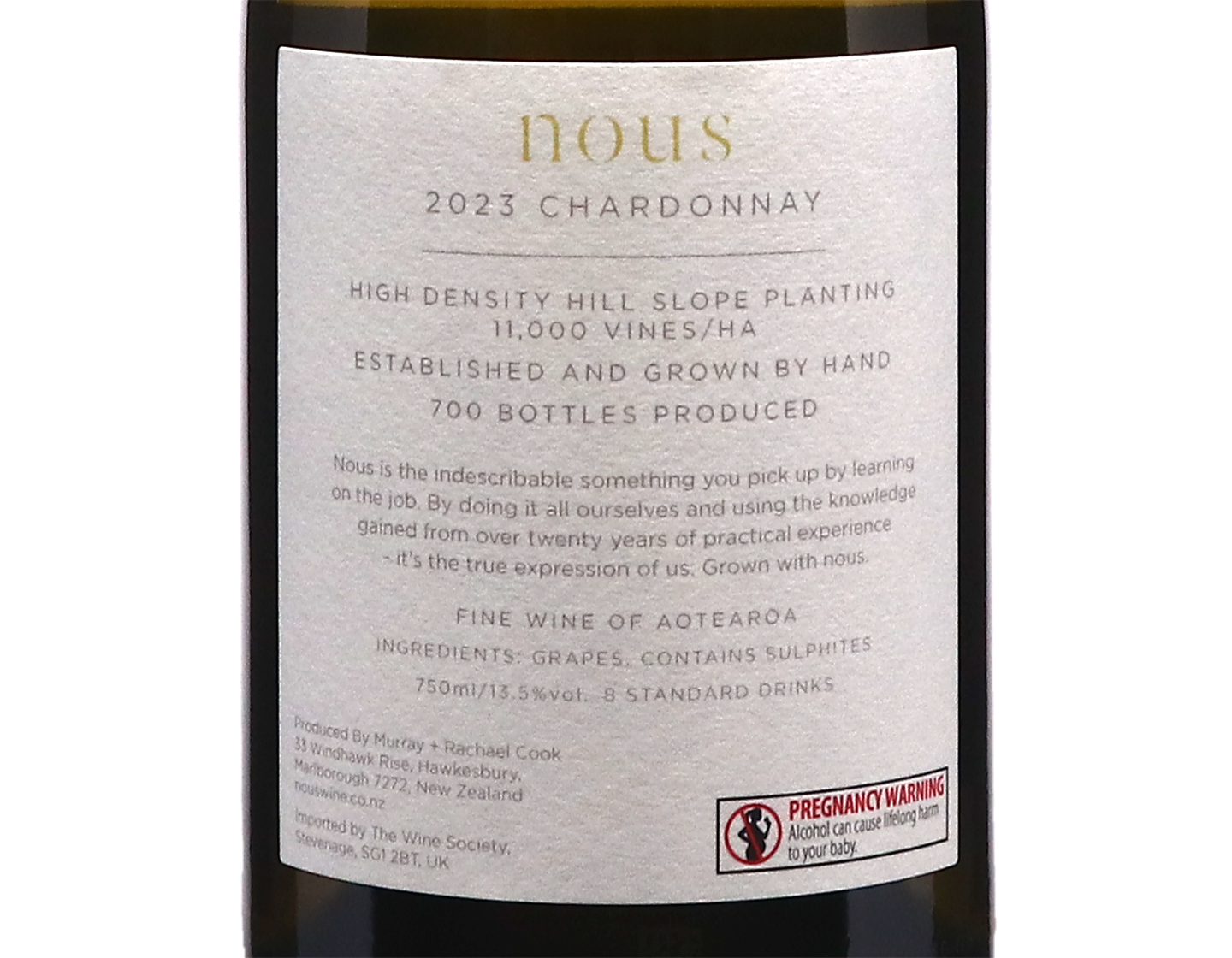 Nous Single-Vineyard Marlborough Chardonnay 2023