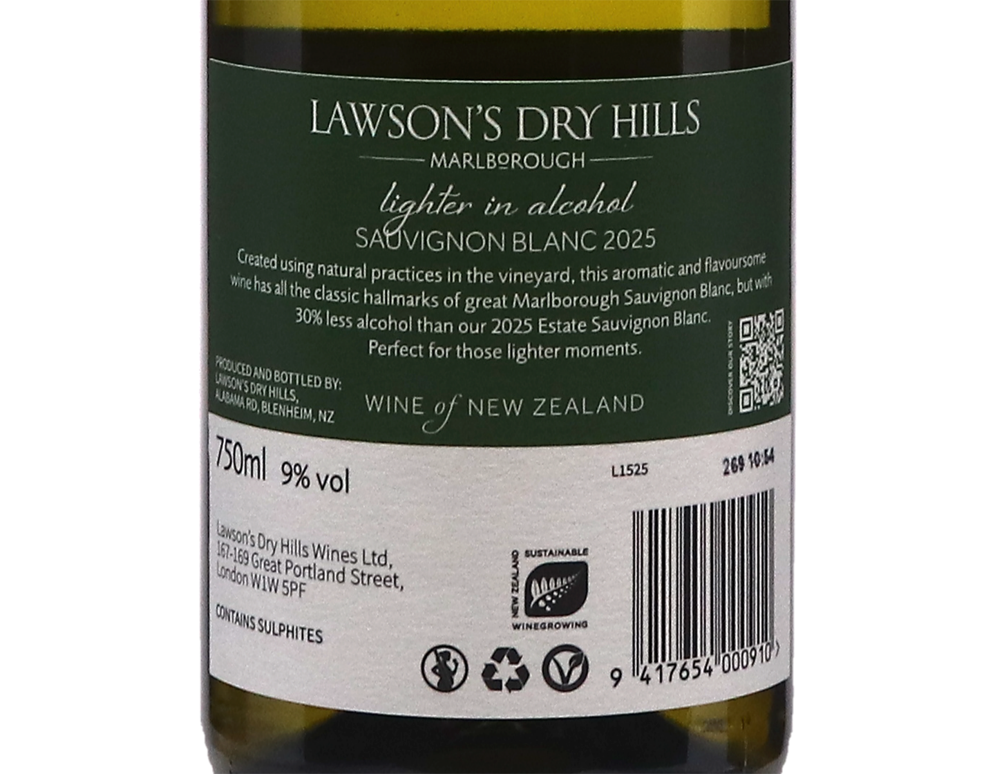 Lawsons Dry Hills Lighter Marlborough Sauvignon Blanc 2025