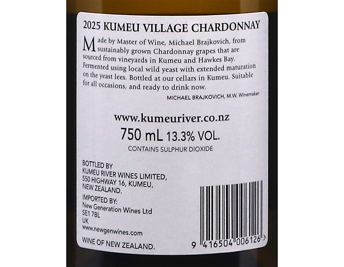 Kumeu Village Chardonnay 2025
