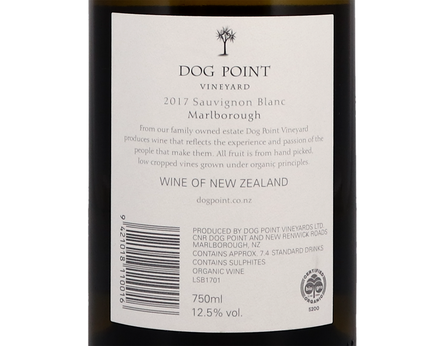Dog Point Marlborough Sauvignon Blanc 2017