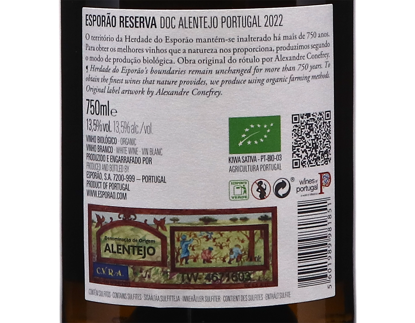 Esporao Reserva Branco Alentejo 2022 ORGANIC