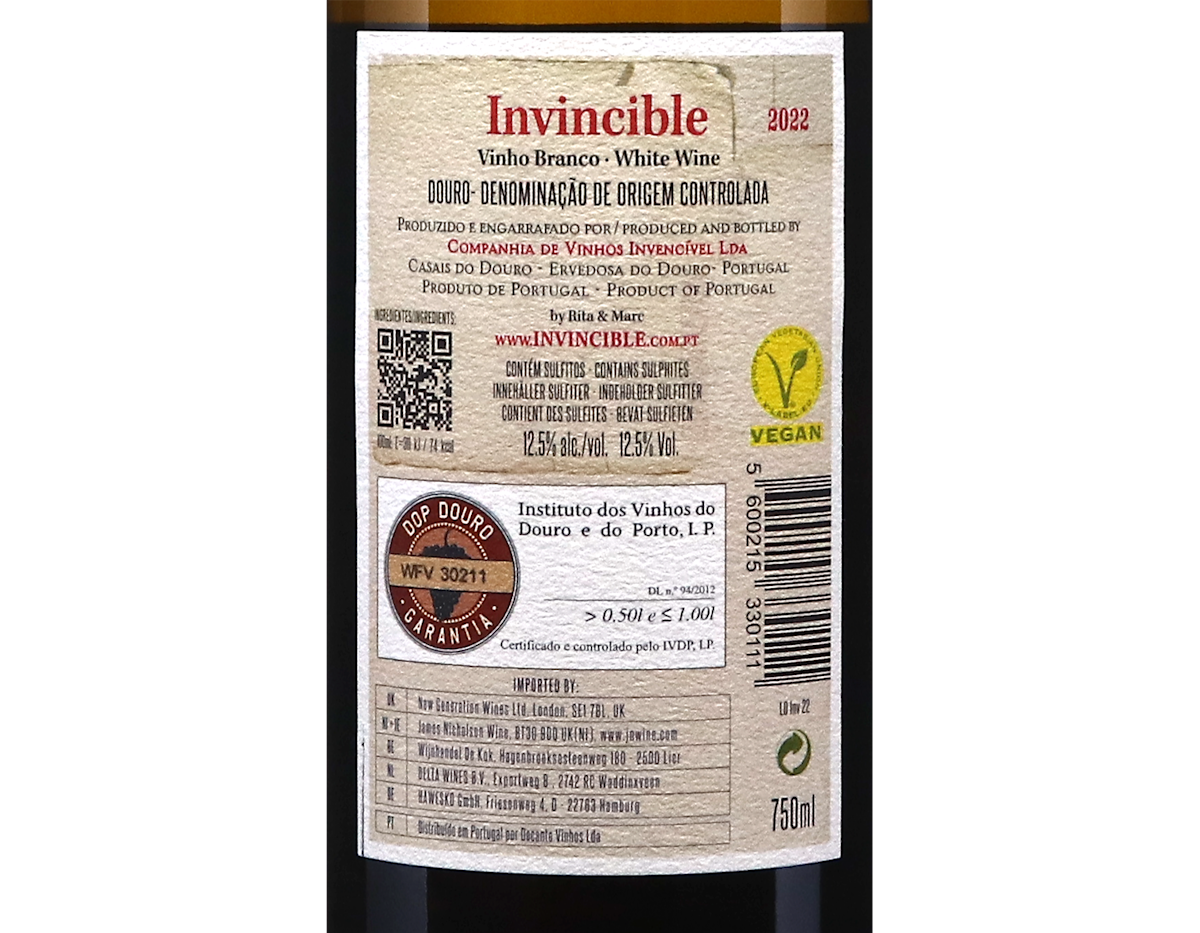 Invincible Número Dois Branco, Douro 2022