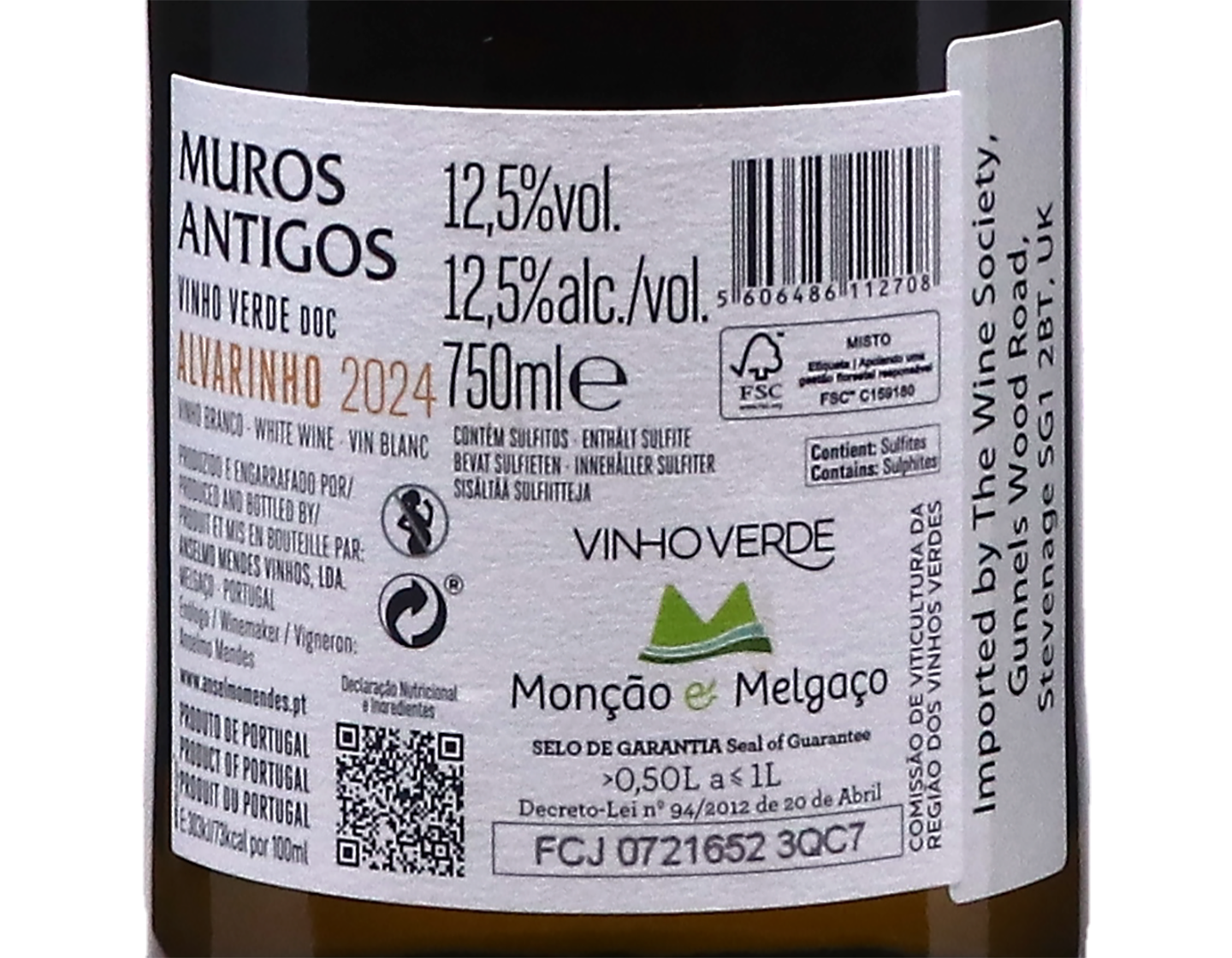 Anselmo Mendes 'Muros Antigos' Alvarinho, Vinho Verde 2024