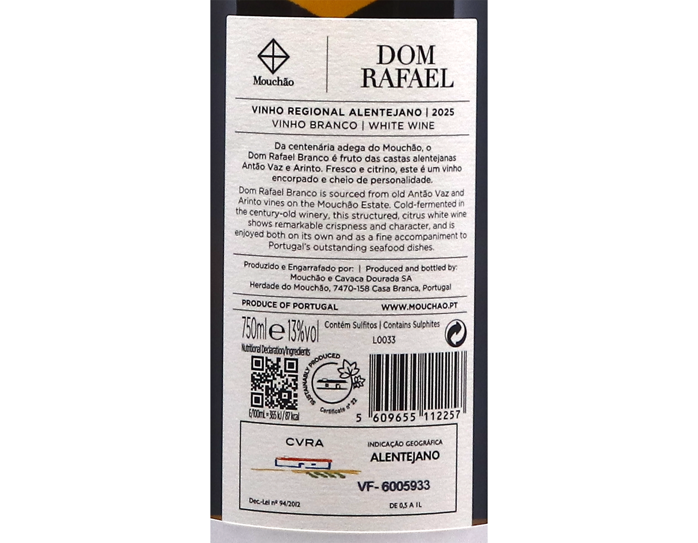 Mouchão Dom Rafael Branco, Alentejo 2025