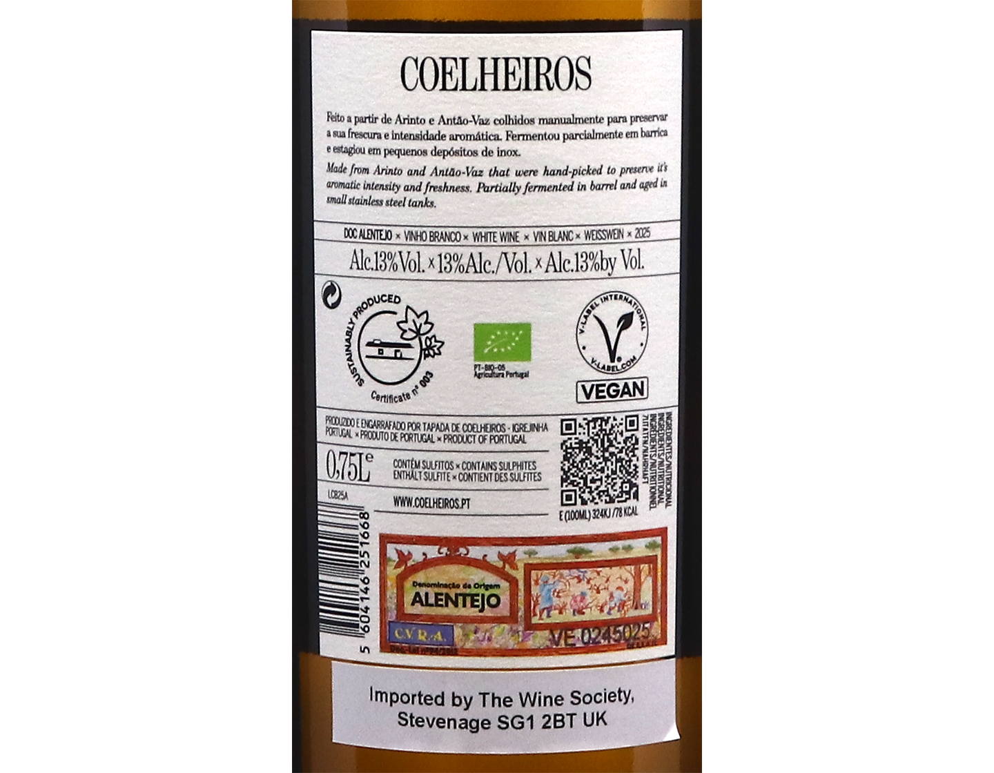 Coelheiros Branco, Alentejo 2025