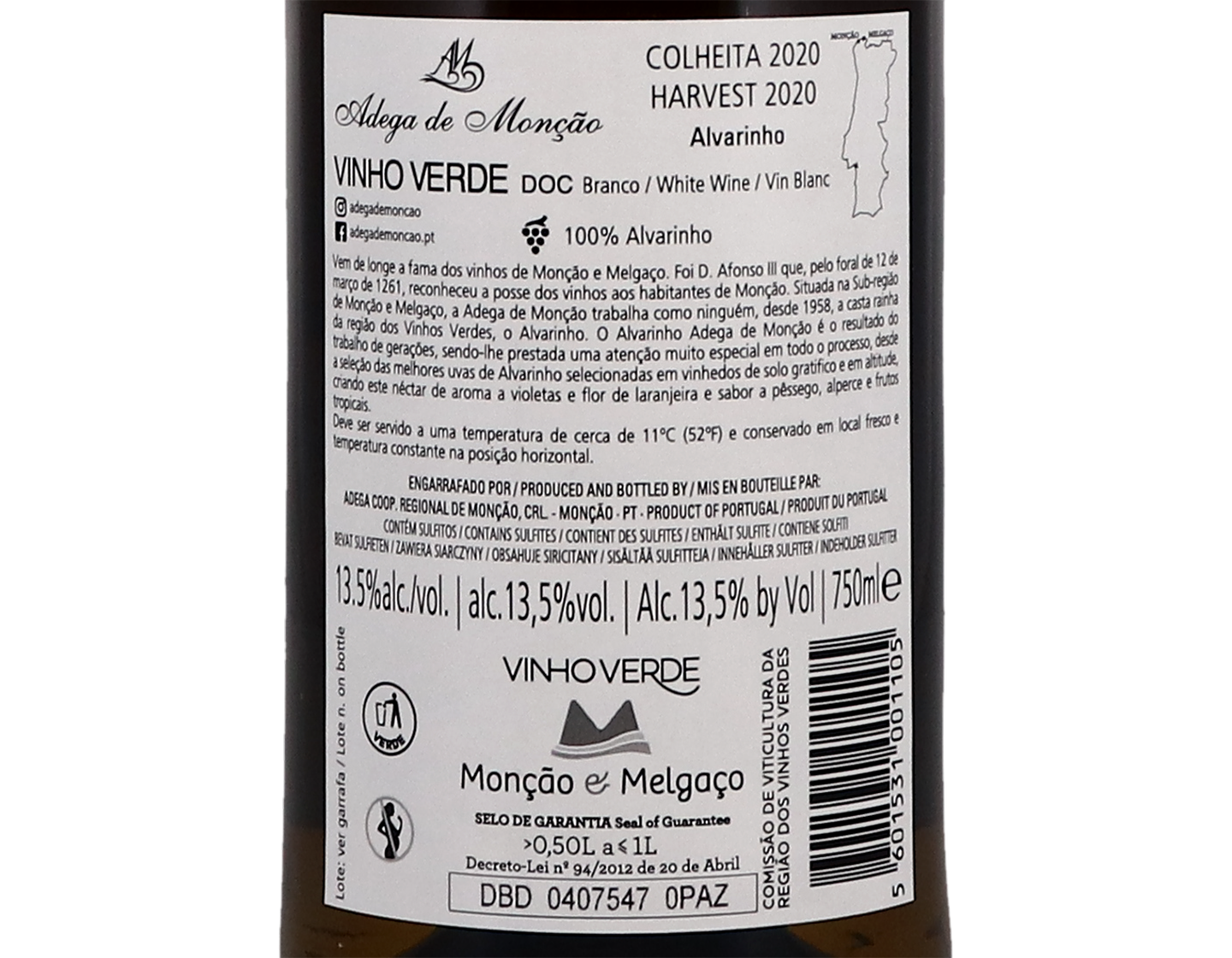 Adega de Moncao Alvarinho Vinho Verde 2020