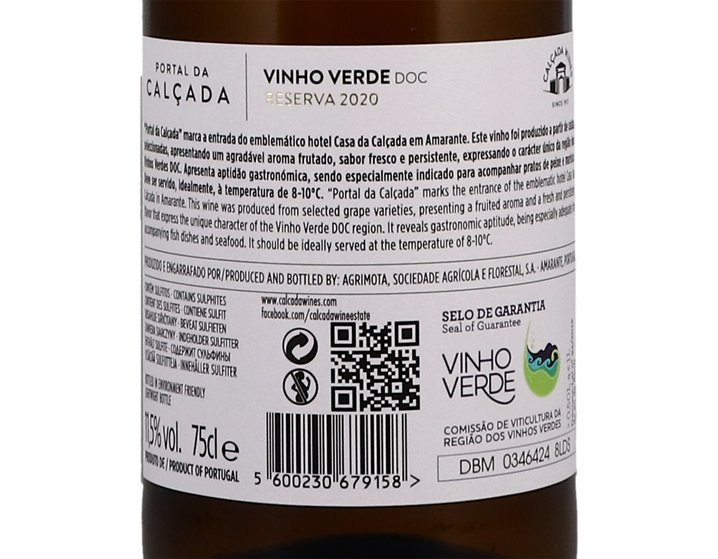 Portal da Calcada Reserva Vinho Verde 2020