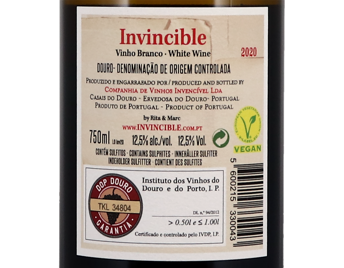 Invincible Número Dois Branco, Douro 2020