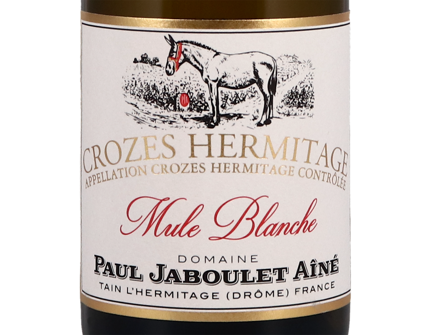 Half bottle of Crozes Hermitage Mule Blanche Paul Jaboulet Aine 2017