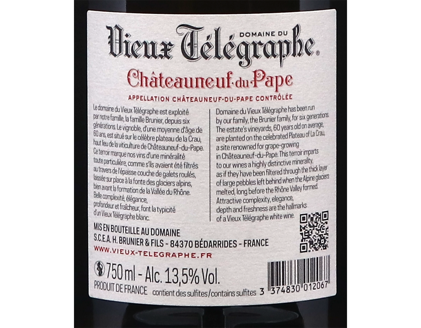 Chateauneuf du Pape Blanc Domaine du Vieux Telegraphe 2019 White