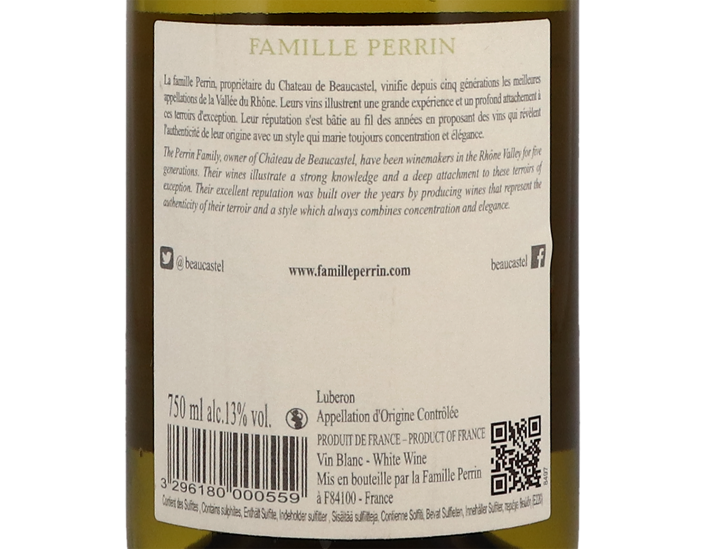 Luberon Blanc, Famille Perrin 2020