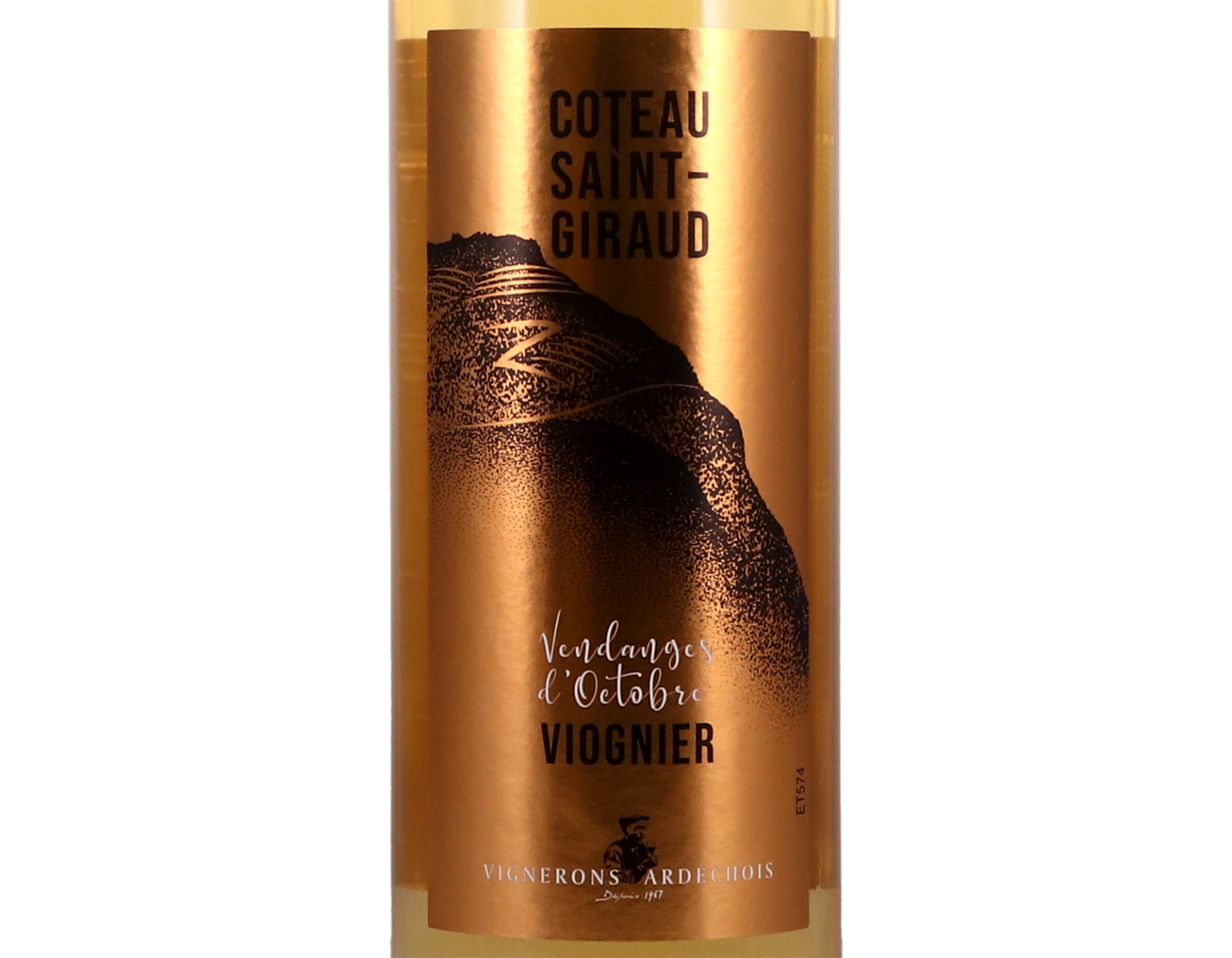 Viognier, Vendanges d'Octobre, Coteau Saint Giraud, IGP Ardèche, Vignerons Ardéchois 2020 50cl
