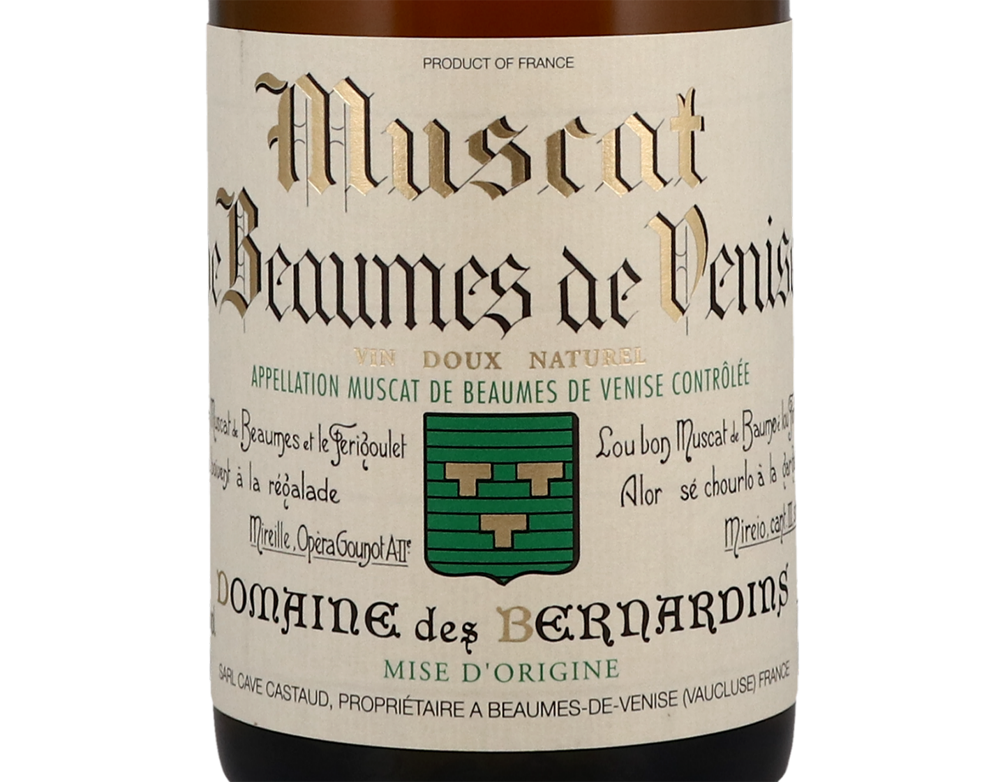 Muscat de Beaumes-de-Venise, Domaine des Bernadins 2020