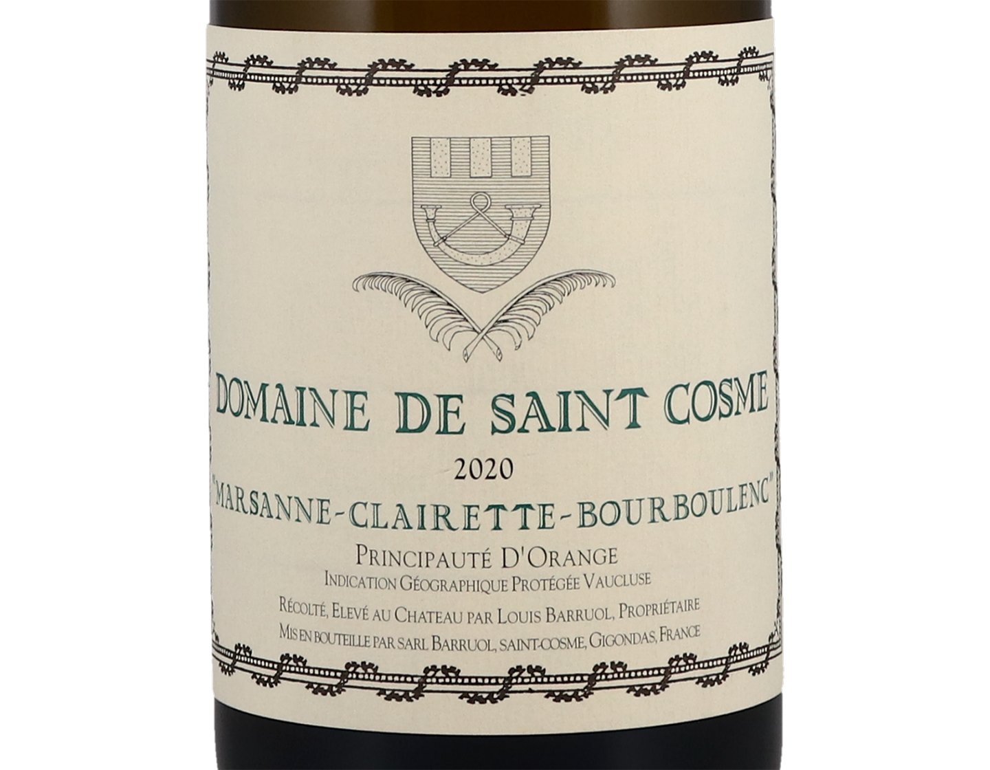 Domaine de Saint Cosme Principaute d Orange Blanc 2020