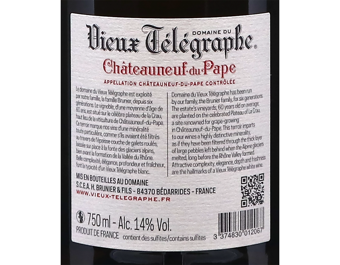 Chateauneuf du Pape Blanc Domaine du Vieux Telegraphe 2021