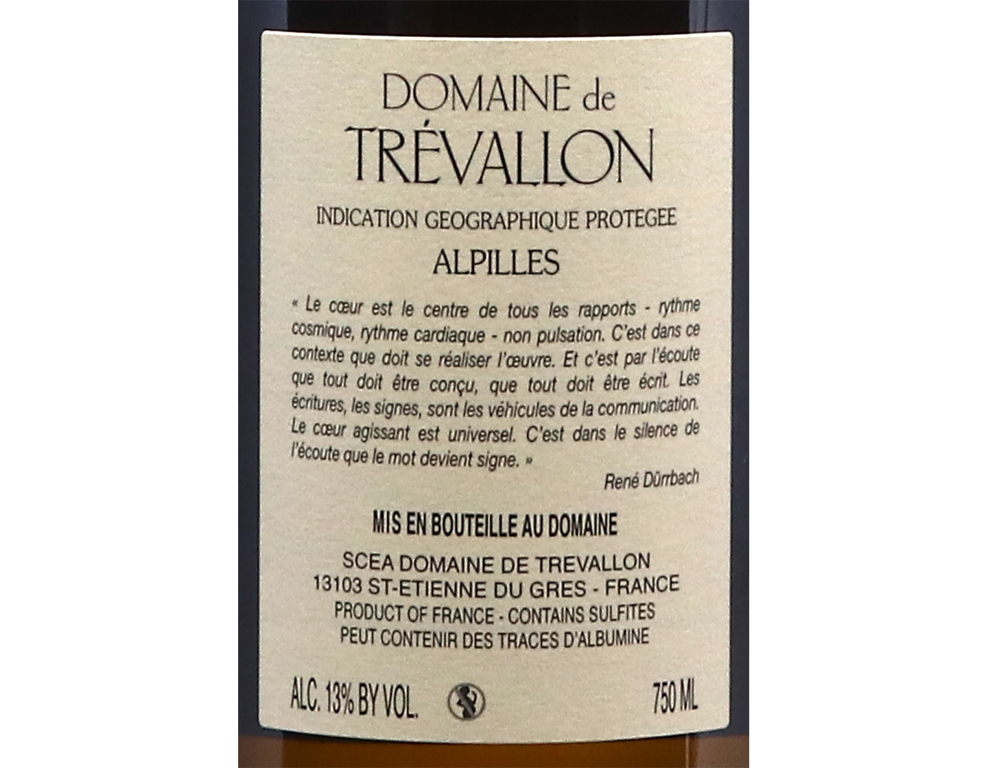 Domaine de Trevallon Blanc IGP Alpilles 2022 - mixed case only