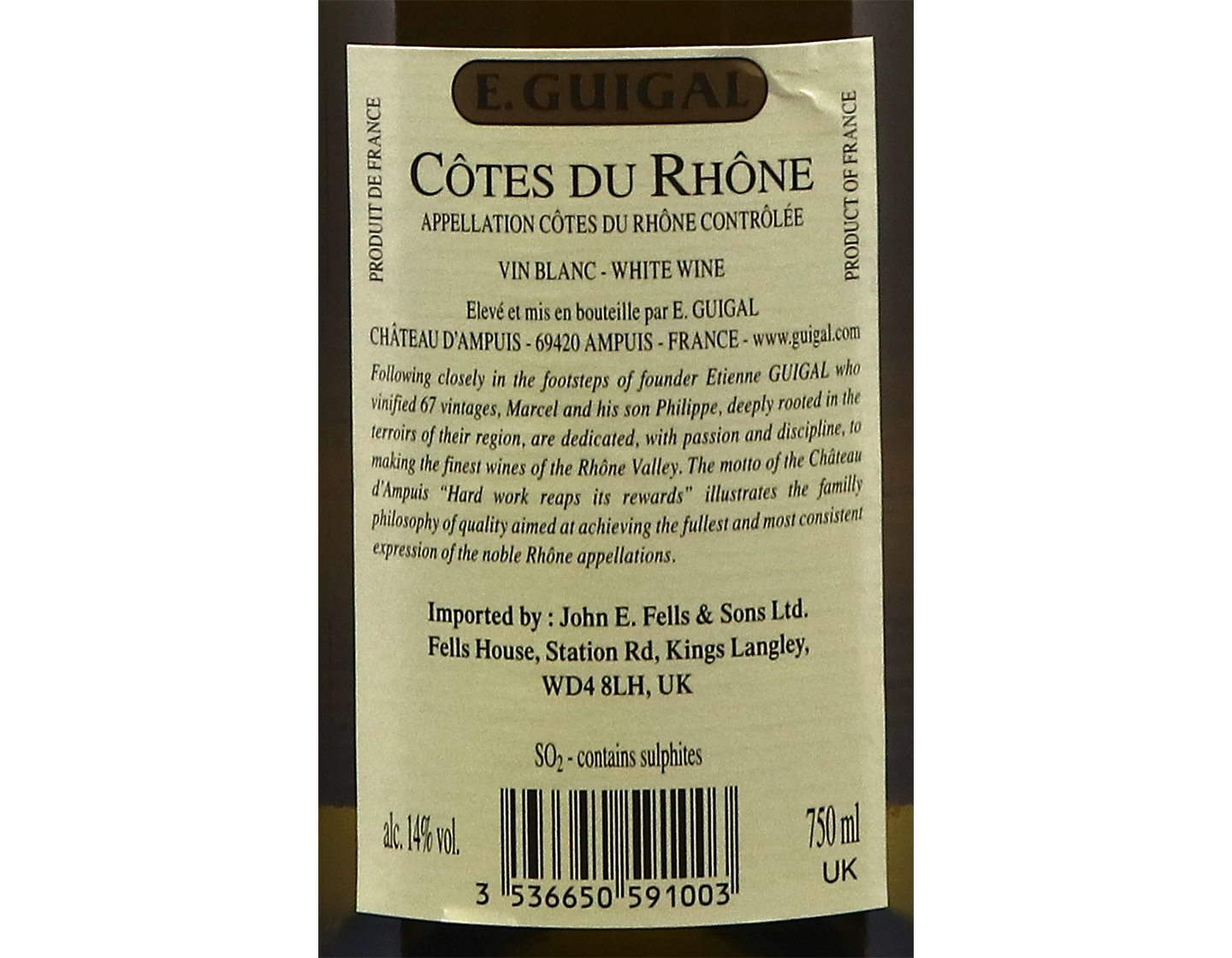 Cotes du Rhone Blanc Guigal 2023