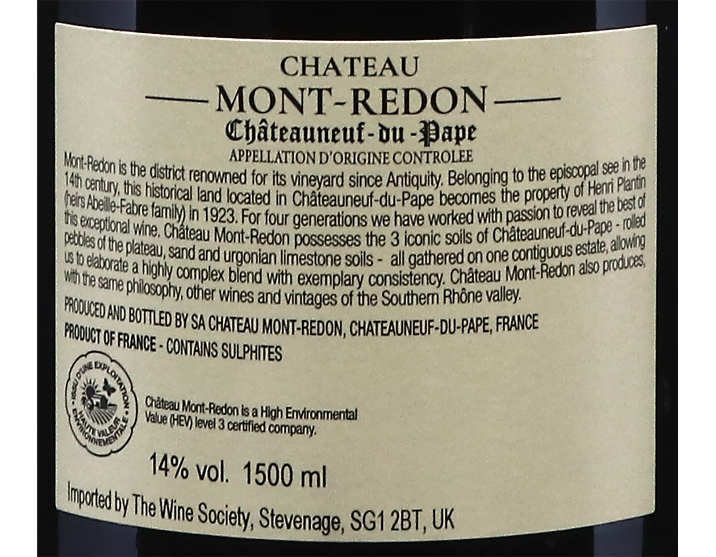 Magnum of Chateauneuf du Pape Blanc Chateau Mont Redon 2023