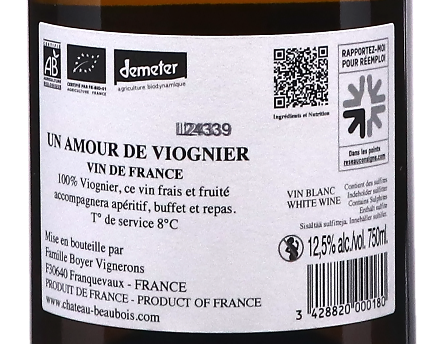 Un Amour de Viognier VDF 2024