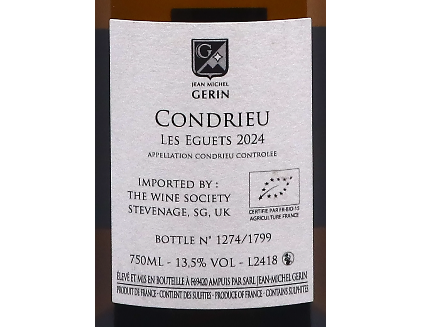 Condrieu Les Eguets, Domaine Gerin 2024