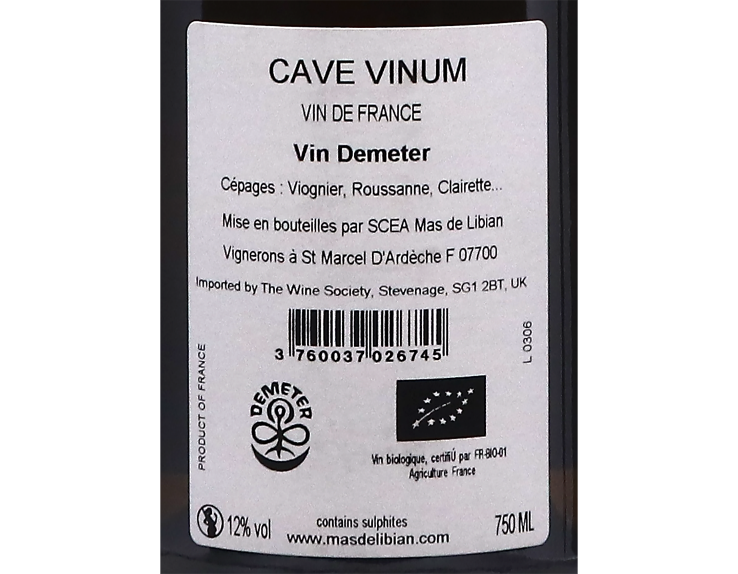 Cave Vinum, Mas de Libian 2024