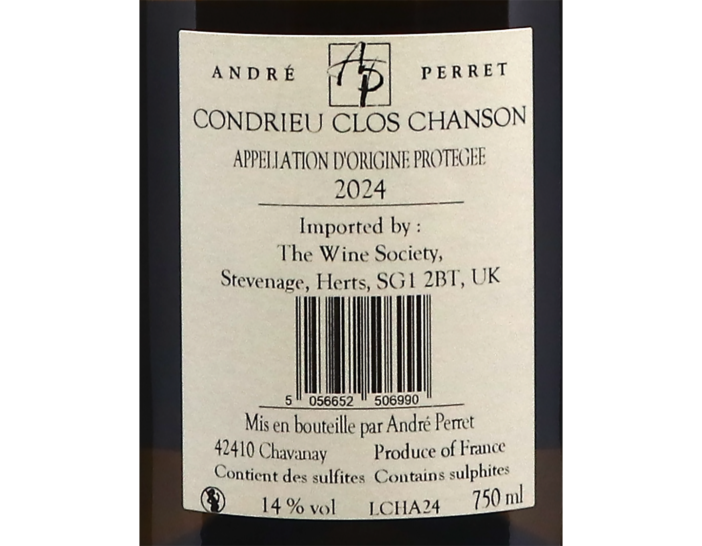 Condrieu Clos Chanson Andre Perret 2024