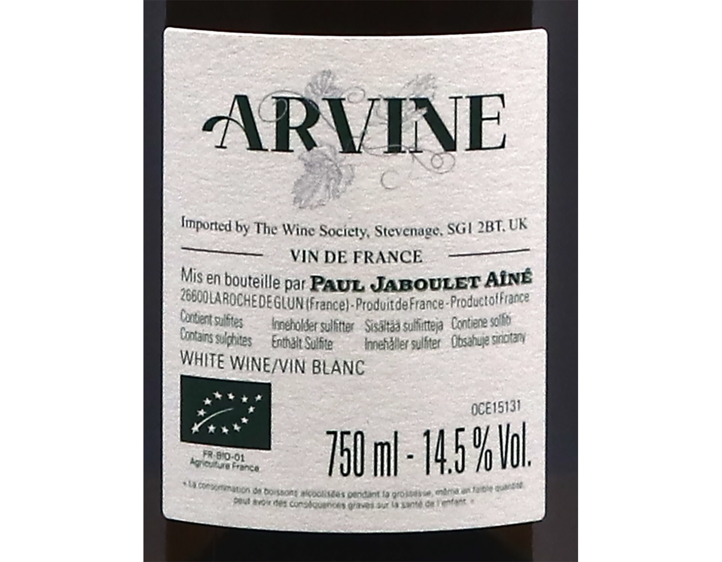 Petite Arvine Vin de France Paul Jaboulet Aine 2022