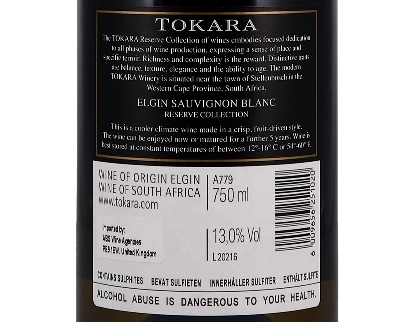 Tokara Reserve Collection Sauvignon Blanc Elgin 2020