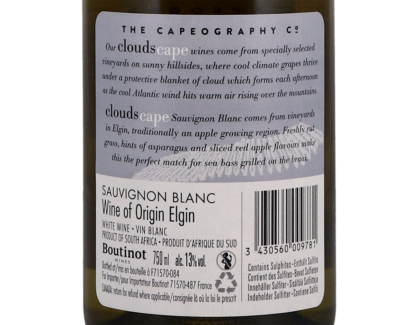 Capeography Cloudscape Sauvignon Blanc Elgin 2020