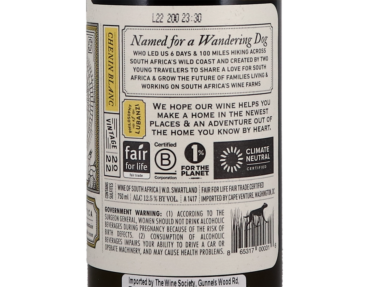 Lubanzi Chenin Blanc Swartland 2022