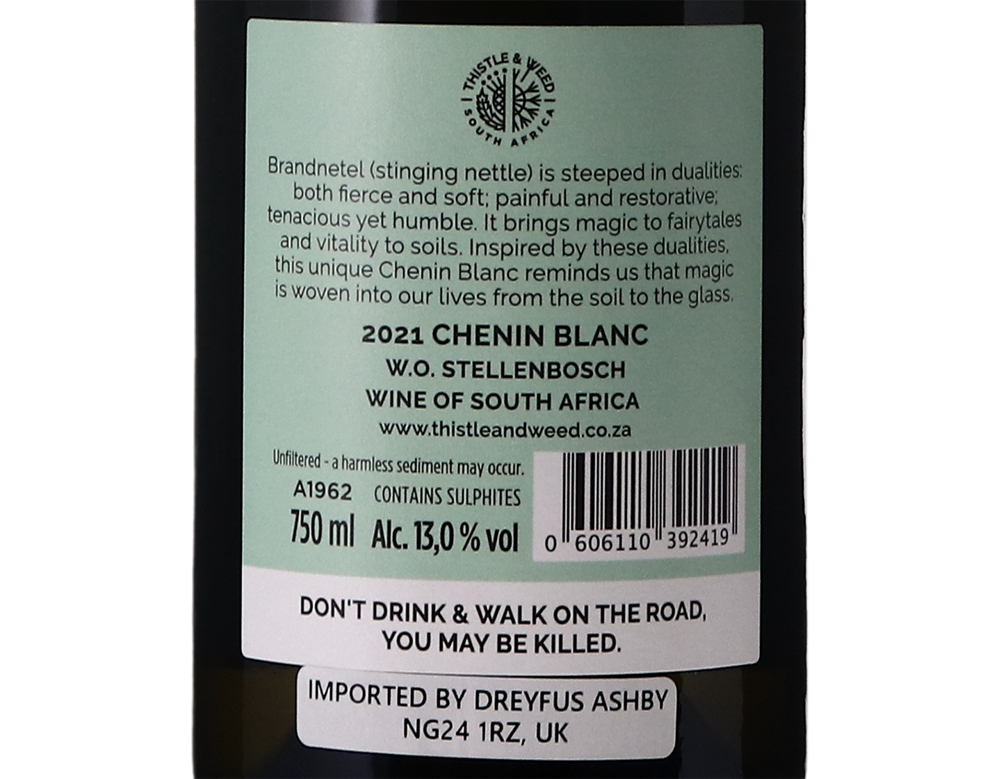 Thistle and Weed Brandnetel Chenin Blanc Stellenbosch 2021