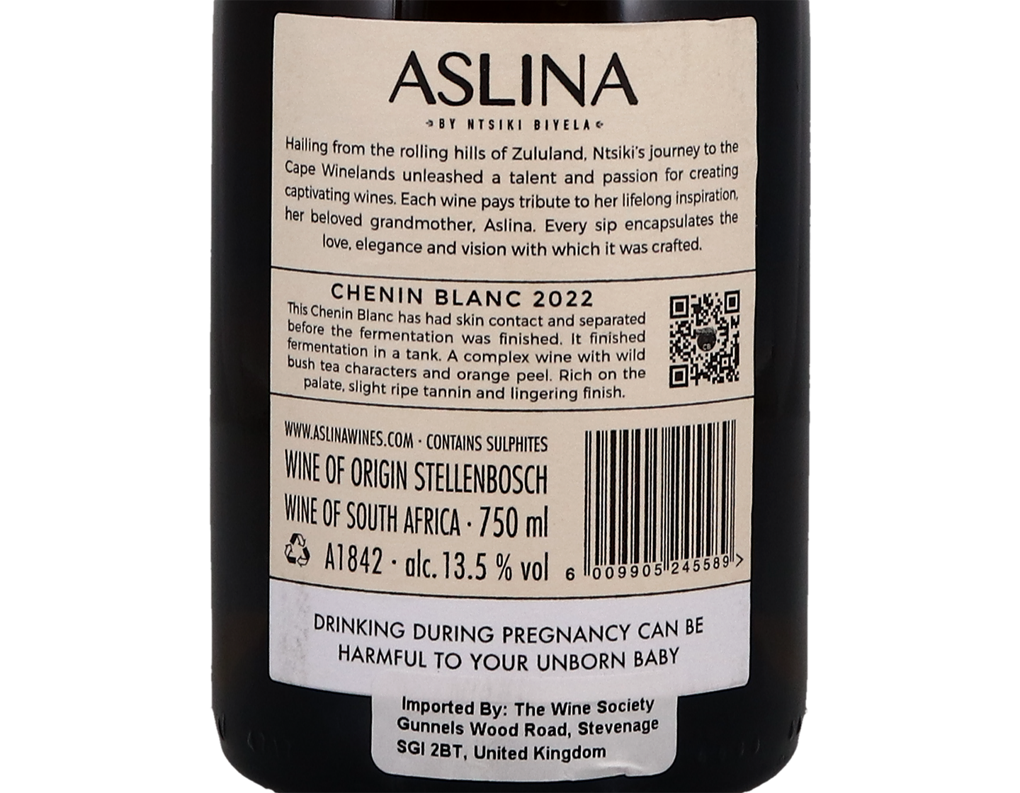 Aslina Skin Contact Chenin Blanc Stellenbosch 2022