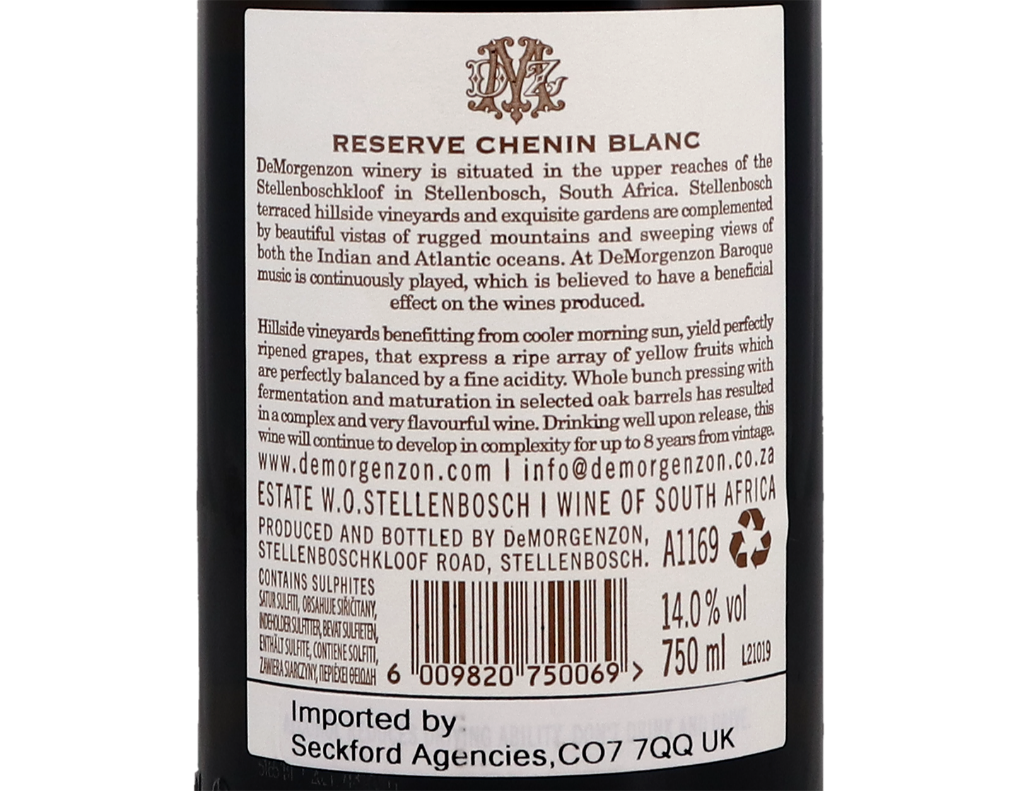 De Morgenzon Reserve Chenin Blanc Stellenbosch 2021
