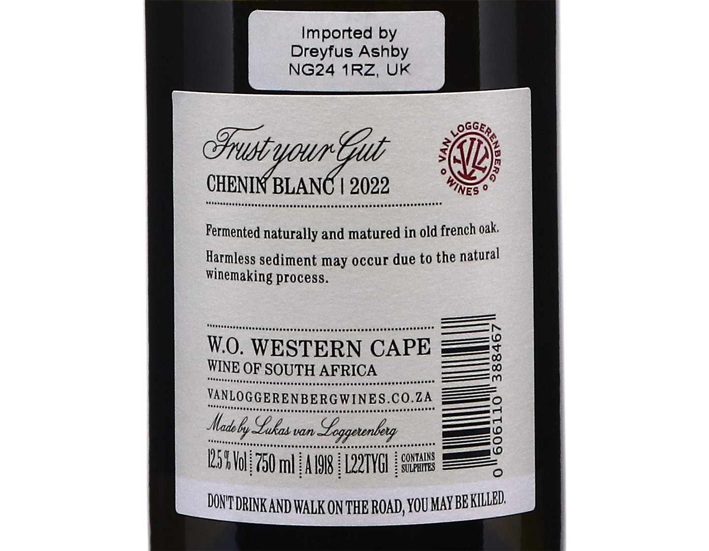 Van Loggerenberg Trust your Gut Chenin Blanc Western Cape 2022