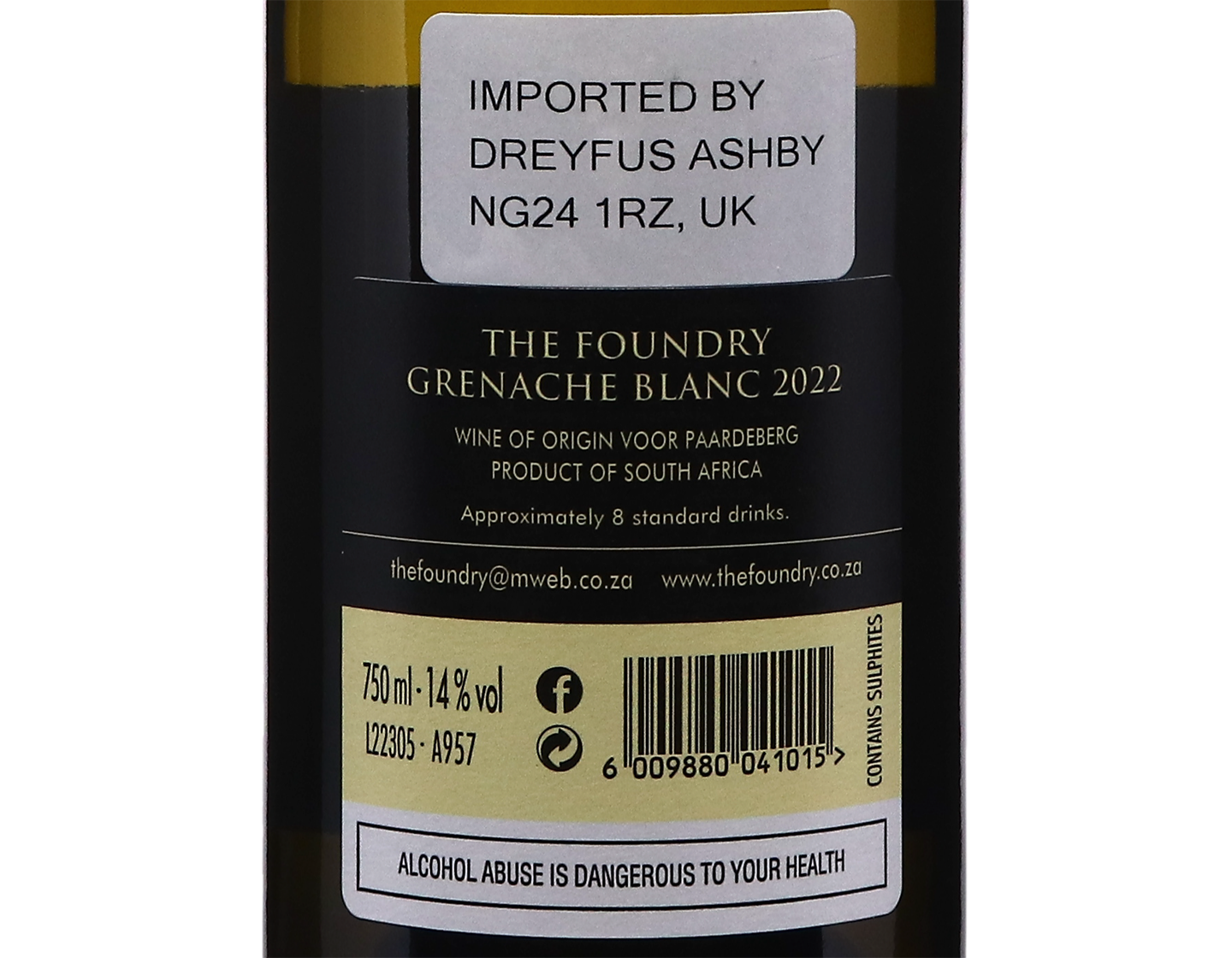 The Foundry Grenache Blanc Voor Paardeberg 2022