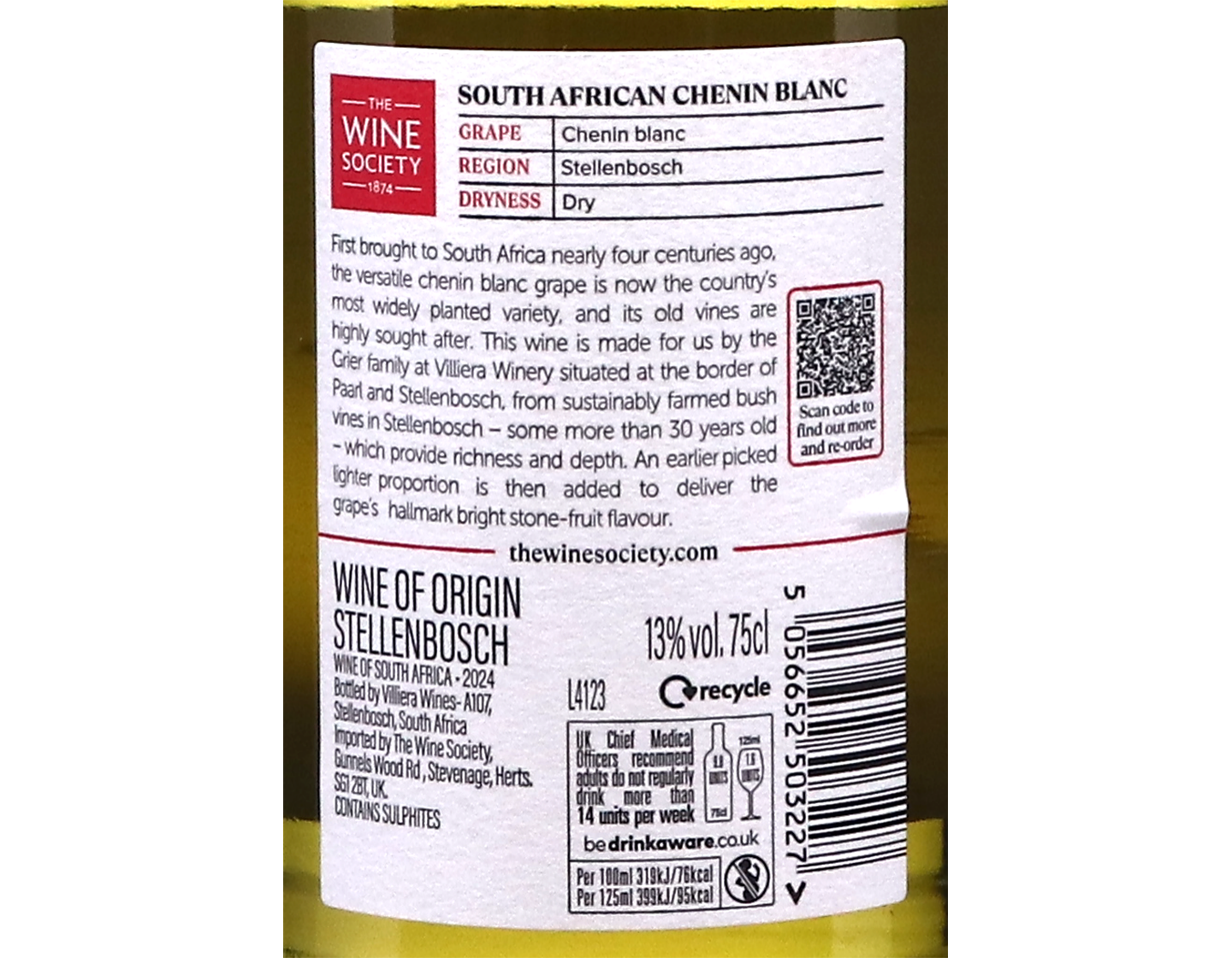 The Societys South African Chenin Blanc Stellenbosch 2024