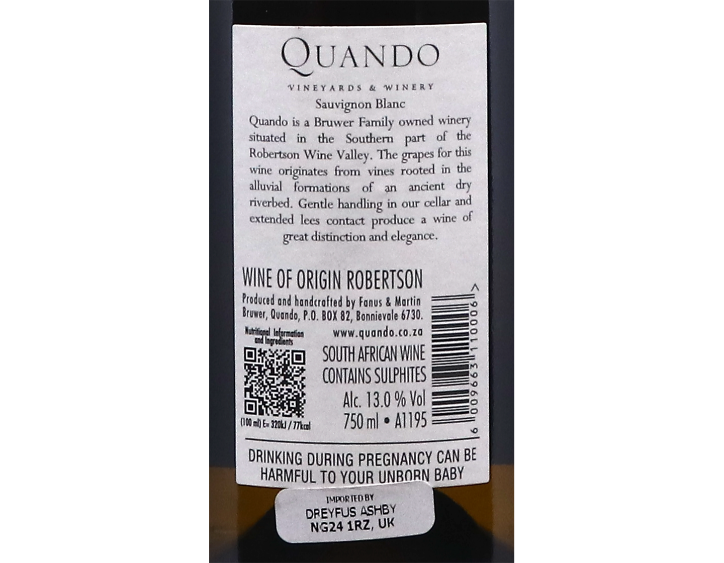 Quando Sauvignon Blanc Robertson 2024