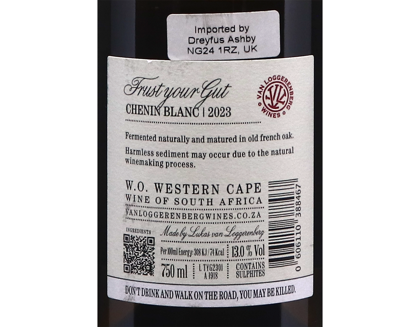Van Loggerenberg Trust your Gut Chenin Blanc Western Cape 2023