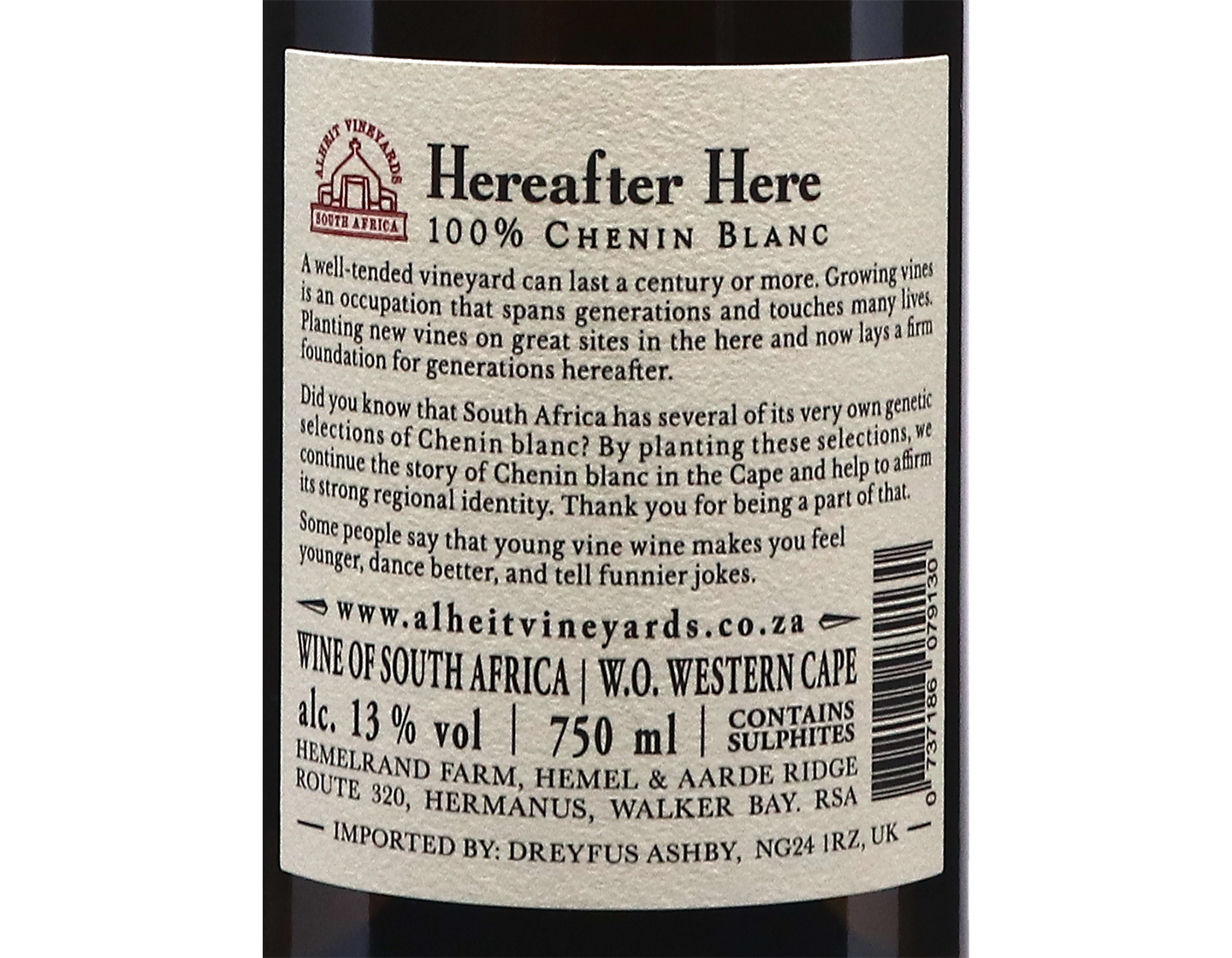 Alheit 'Hereafter Here' Chenin Blanc Western Cape 2022