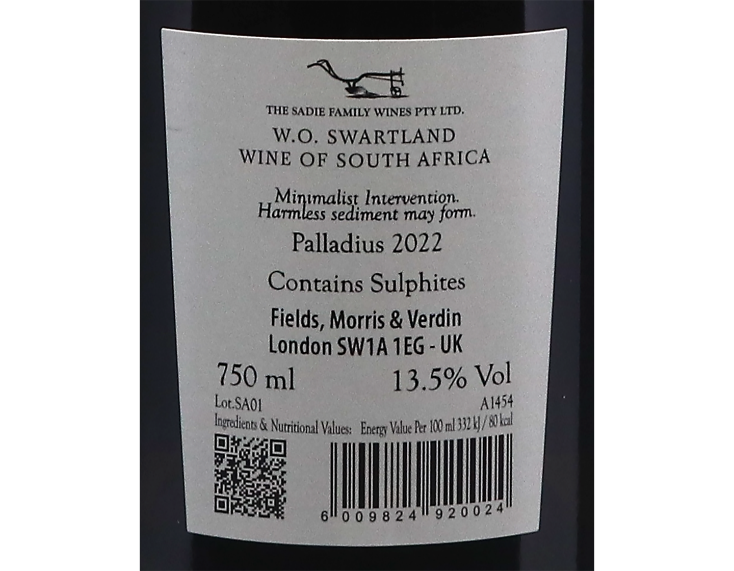 The Sadie Family Wines Palladius,Swartland 2022 MX ONLY