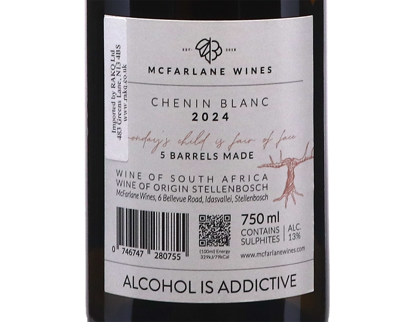 Monday's Child Chenin Blanc,McFarlane 2024