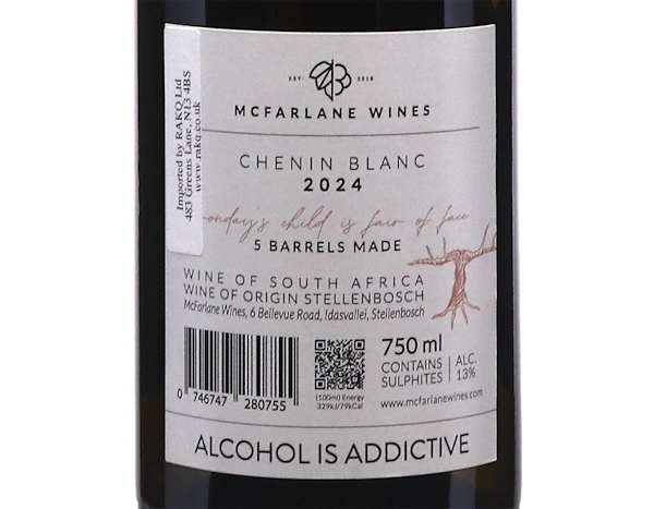 Monday's Child Chenin Blanc, McFarlane 2024