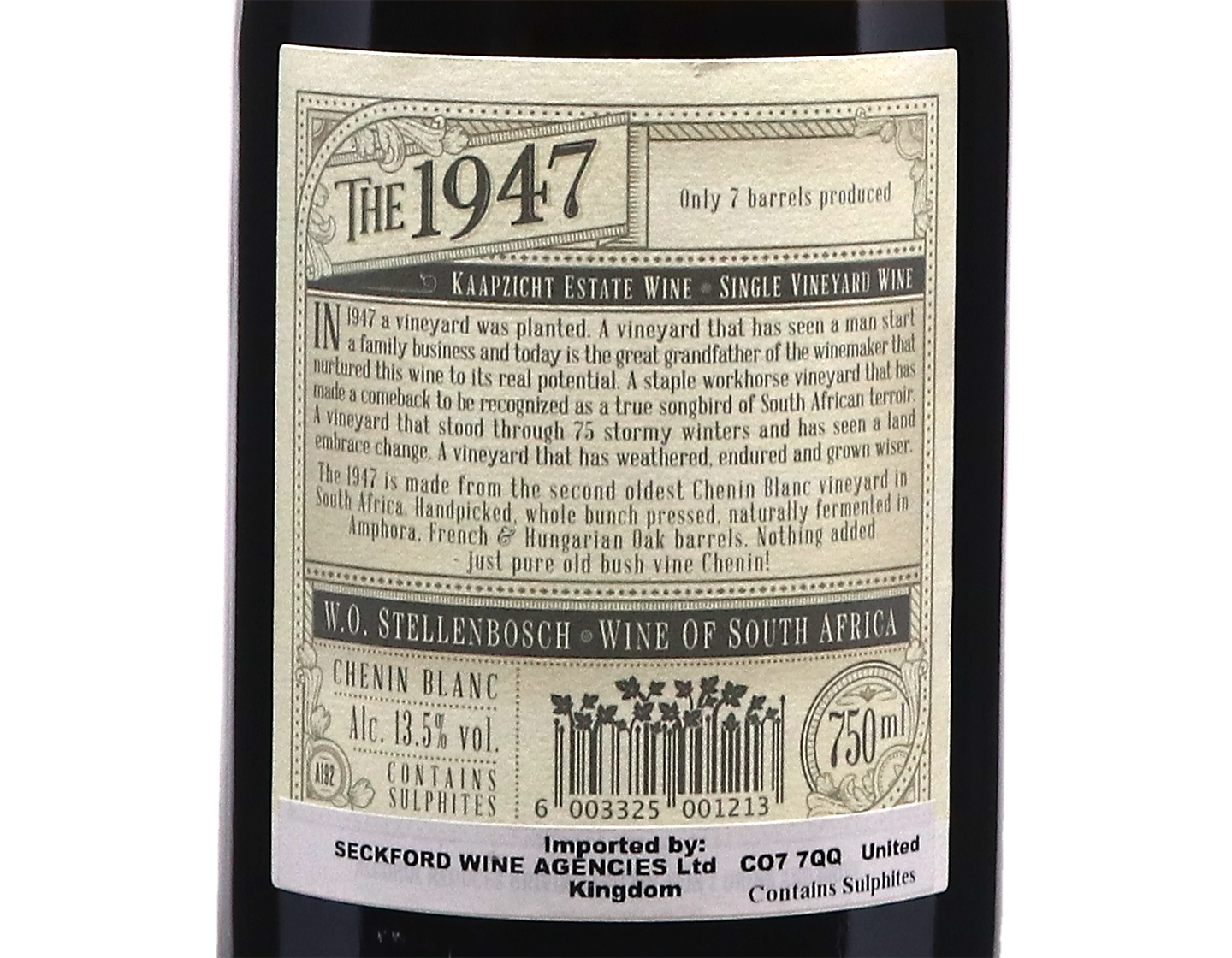 Kaapzicht The 1947 Chenin Blanc Stellenbosch 2022