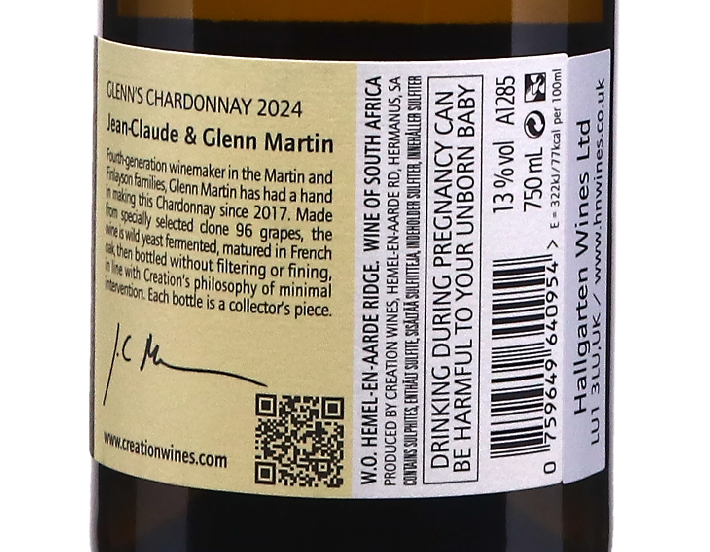 Creation Glenn's Chardonnay Hemel-en-Aarde Ridge 2024